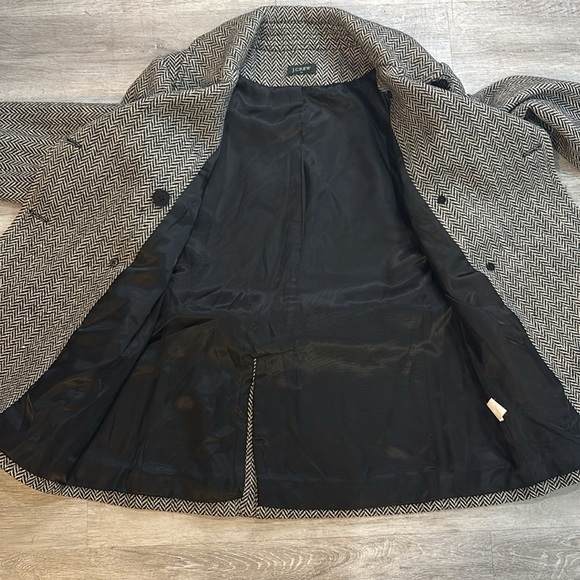 J Crew Factory Wool Herringbone Double Breasted Jacket Sz M - Picture 5 of 7